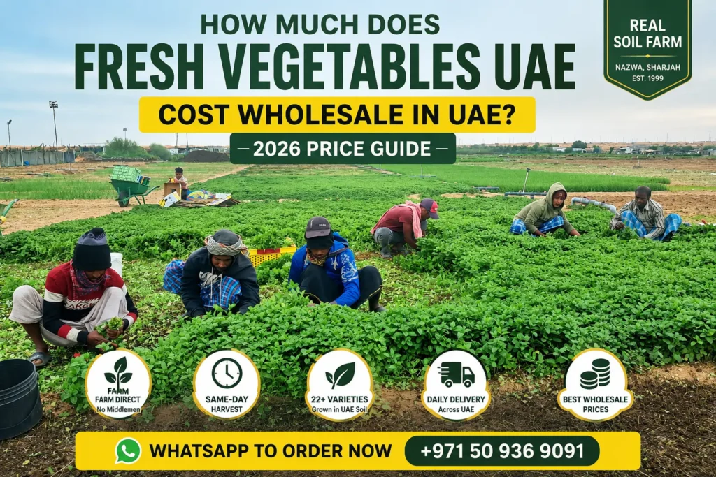 How Much Does Fresh Vegetables UAE Cost Wholesale in UAE