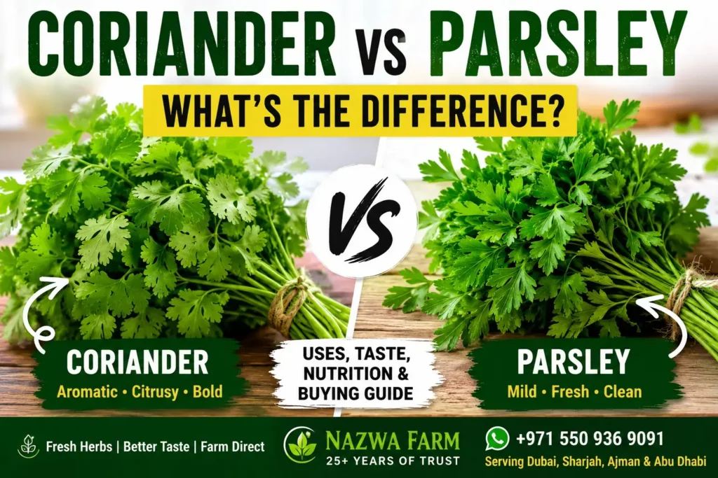 Coriander vs Parsley Difference in Dubai | Complete Guide